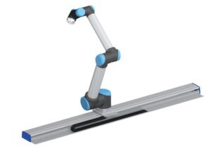Ein Mittelständler der zwei bis drei Roboterzellen mit kollaborativen Robotern, den so genannten Cobots einrichtet, kann durch das Liftkit und Slidekit ohne Entwicklungsaufwand sofort produktiv werden. Ein Mittelständler der zwei bis drei Roboterzellen mit kollaborativen Robotern, den so genannten Cobots einrichtet, kann durch das Liftkit und Slidekit ohne Entwicklungsaufwand sofort produktiv werden.
