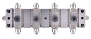 The Melt-Cube side gating solution eliminates wasteful sub-runners and offers higher pitch density than circular systems for greater production output. The Melt-Cube side gating solution eliminates wasteful sub-runners and offers higher pitch density than circular systems for greater production output.