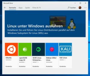 Microsoft bietet Stand 2018 fünf namhafte Linux-Distributionen im Store an. Microsoft bietet Stand 2018 fünf namhafte Linux-Distributionen im Store an.