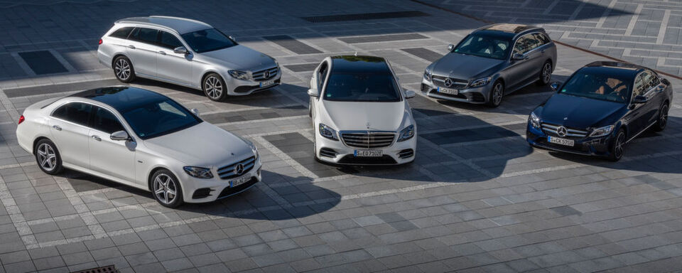 Mercedes präsentiert seine elektrifizierten Modelle. Mercedes präsentiert seine elektrifizierten Modelle.