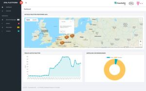 Screeshot der Web-Plattform, die hinter dem neuen 5G-kompatiblen Tracker von Telekom, Fraunhofer-IML und EPAL liegt. Screeshot der Web-Plattform, die hinter dem neuen 5G-kompatiblen Tracker von Telekom, Fraunhofer-IML und EPAL liegt.