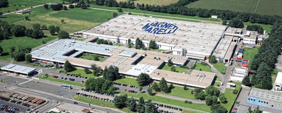 Der Hauptsitz von Magneti Marelli in Corbetta bei Mailand, Italien. Der Hauptsitz von Magneti Marelli in Corbetta bei Mailand, Italien.