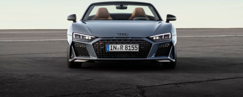 Auch der Audi R8 Spyder wurde überarbeitet. Auch der Audi R8 Spyder wurde überarbeitet.