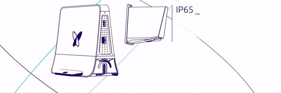 Das wettergeschützte Gateway lässt sich per PoE mit Strom versorgen. Das wettergeschützte Gateway lässt sich per PoE mit Strom versorgen.