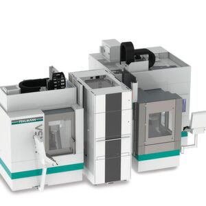 Die standardisierte oder auch kundenspezifische Automation mit Roboter ist jederzeit nachrüstbar, dank durchdachtem symmetrischem Maschinenkonzept mit komplett freier Maschinenseite rechts bzw. links. Hier ein Beispiel mit Doppelanlage VERSA 645 linear - Robot Compact 80 - VERSA 825. Die standardisierte oder auch kundenspezifische Automation mit Roboter ist jederzeit nachrüstbar, dank durchdachtem symmetrischem Maschinenkonzept mit komplett freier Maschinenseite rechts bzw. links. Hier ein Beispiel mit Doppelanlage VERSA 645 linear - Robot Compact 80 - VERSA 825.
