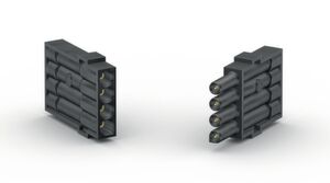 Stäubli Electrical Connectors hat das bestehende Portfolio an Combitac-Lösungen um ein vierpoliges Hochspannungsmodul für Spannungen bis 2000 V AC und 2500 V DC erweitert. Stäubli Electrical Connectors hat das bestehende Portfolio an Combitac-Lösungen um ein vierpoliges Hochspannungsmodul für Spannungen bis 2000 V AC und 2500 V DC erweitert.