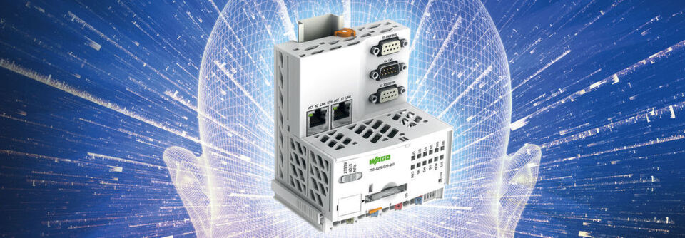 Quite a smart head: the PFC200 controller from Wago. Quite a smart head: the PFC200 controller from Wago.