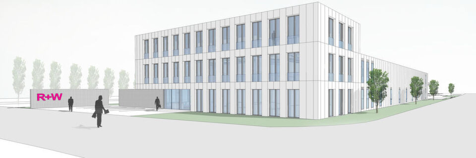 So soll die neue R+W-Zentrale im Gewerbegebiet Weidenhecken in Wörth am Main aussehen. So soll die neue R+W-Zentrale im Gewerbegebiet Weidenhecken in Wörth am Main aussehen.