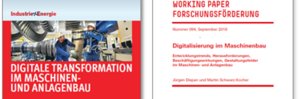 IMU-Studien zur Digitalisierung im Maschinenbau IMU-Studien zur Digitalisierung im Maschinenbau