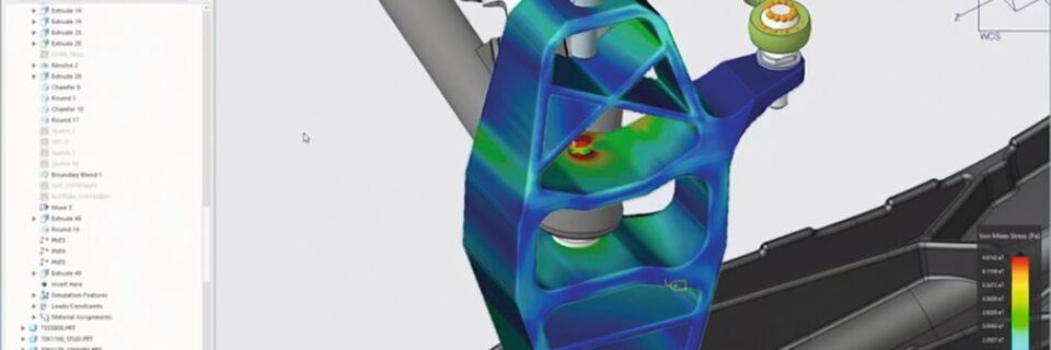Durch die native Integration dieser Technologie in PTC Creo können Konstrukteure in ihrer gewohnten CAD-Oberfläche bleiben und die Leistungsfähigkeit des parametrischen Paradigmas nutzen, um Änderungen voranzutreiben, während sie sofortiges Feedback der Simulation über Spannungen, Verformung, thermische Leistung etc. bekommen. Durch die native Integration dieser Technologie in PTC Creo können Konstrukteure in ihrer gewohnten CAD-Oberfläche bleiben und die Leistungsfähigkeit des parametrischen Paradigmas nutzen, um Änderungen voranzutreiben, während sie sofortiges Feedback der Simulation über Spannungen, Verformung, thermische Leistung etc. bekommen.