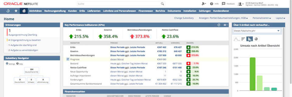 Die NetSuite-ERP spricht jetzt auch deutsch mit den Anwendern. Die NetSuite-ERP spricht jetzt auch deutsch mit den Anwendern.