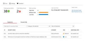 Wechselt man zu Vulnerability Assessment und führt einen Scan durch, wird diese Übersichtsseite angezeigt. Wechselt man zu Vulnerability Assessment und führt einen Scan durch, wird diese Übersichtsseite angezeigt.