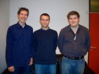 (V. l.) Die ITscope-Gründer Benjamin Mund, Stefan Reger, Alexander Münkel im Jahr 2006. (V. l.) Die ITscope-Gründer Benjamin Mund, Stefan Reger, Alexander Münkel im Jahr 2006.