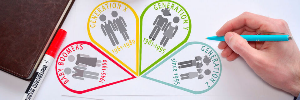 Von den Babyboomers bis zur Generation Y – sie alle müssen in Unternehmen und öffentlichen Einrichtungen zusammenarbeiten Von den Babyboomers bis zur Generation Y – sie alle müssen in Unternehmen und öffentlichen Einrichtungen zusammenarbeiten