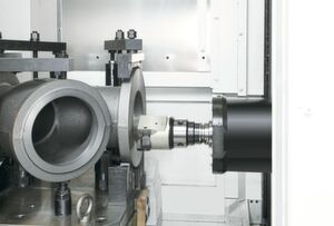 As the tool approaches critical sections of a long thread, Variable Spindle Speed Threading adjusts spindle speeds to avoid chatter. As the tool approaches critical sections of a long thread, Variable Spindle Speed Threading adjusts spindle speeds to avoid chatter.