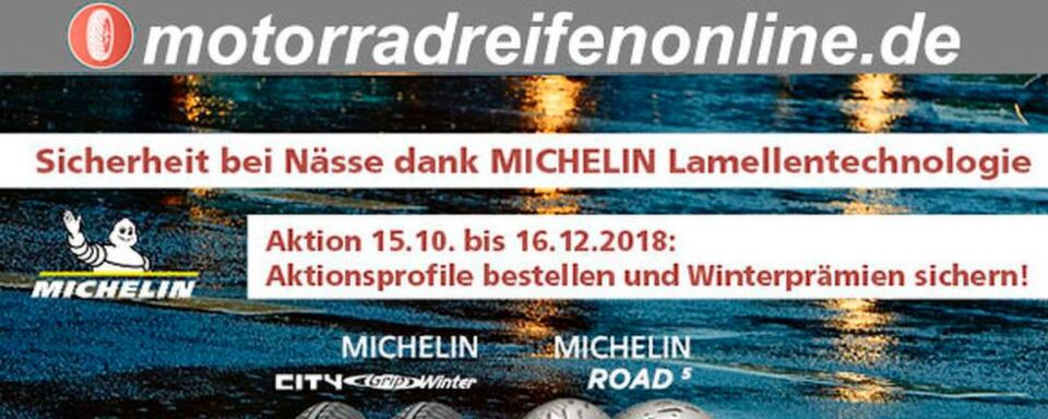 Händlerkunden, die noch bis zum 16. Dezember 2018 einen Satz ausgewählter Michelin-Reifen bestellen, erhalten zur Bestellung tolle Winter-Prämien. Händlerkunden, die noch bis zum 16. Dezember 2018 einen Satz ausgewählter Michelin-Reifen bestellen, erhalten zur Bestellung tolle Winter-Prämien.