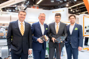 (v.l.) Michael Matthesius, Leiter Division Automation Products & Solutions der Weidmüller Gruppe, Gerhard Luftensteiner, CEO von Keba, Volker Bibelhausen, Technologievorstand der Weidmüller Gruppe, und Christian Gabriel, Vice President Automation von Keba, besiegeln ihre Partnerschaft auf der SPS IPC Drives 2018. (v.l.) Michael Matthesius, Leiter Division Automation Products & Solutions der Weidmüller Gruppe, Gerhard Luftensteiner, CEO von Keba, Volker Bibelhausen, Technologievorstand der Weidmüller Gruppe, und Christian Gabriel, Vice President Automation von Keba, besiegeln ihre Partnerschaft auf der SPS IPC Drives 2018.