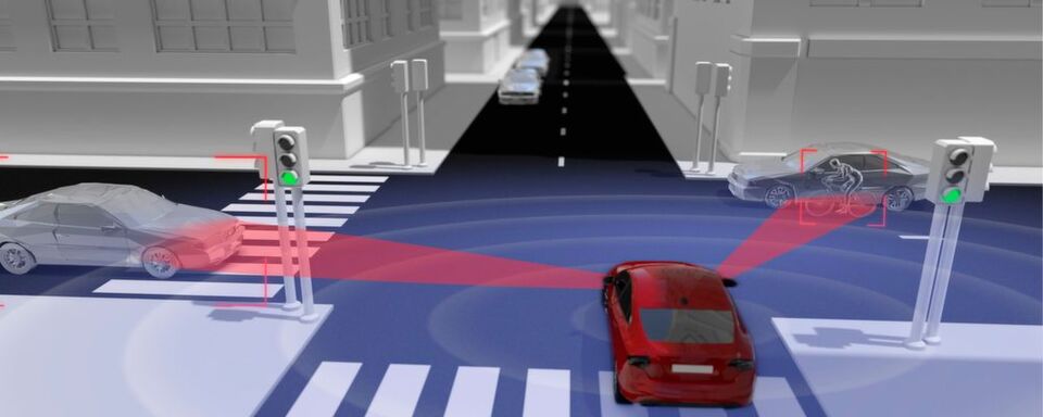 Automatisierte Fahrzeuge müssen vernetzt sein. Mittels Simulation lassen sich ihre elektromagnetischen Systeme in der Entwicklung genauer auslegen. Automatisierte Fahrzeuge müssen vernetzt sein. Mittels Simulation lassen sich ihre elektromagnetischen Systeme in der Entwicklung genauer auslegen.