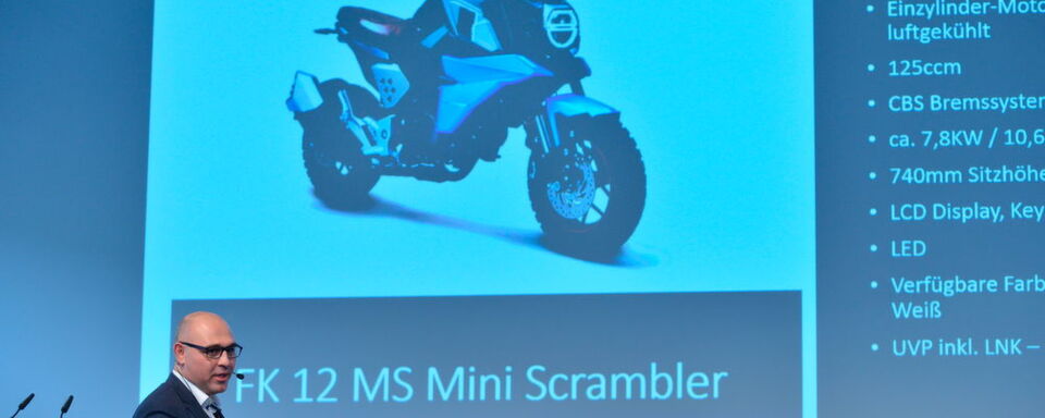 Speziell für den westlichen Bike-Kunden entwickelt und produziert: FKM. „Qualität und Marge für den 125er-Wachstumsmarkt“, weiß Ahmet Dalmaz. Speziell für den westlichen Bike-Kunden entwickelt und produziert: FKM. „Qualität und Marge für den 125er-Wachstumsmarkt“, weiß Ahmet Dalmaz.