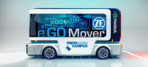 Zusammen mit dem an der RWTH Aachen angesiedelten Start-up e.Go beginnt ZF ab Ende des Jahres mit der Serienproduktion von selbstfahrenden, elektrischen Kleinbussen. Zusammen mit dem an der RWTH Aachen angesiedelten Start-up e.Go beginnt ZF ab Ende des Jahres mit der Serienproduktion von selbstfahrenden, elektrischen Kleinbussen.