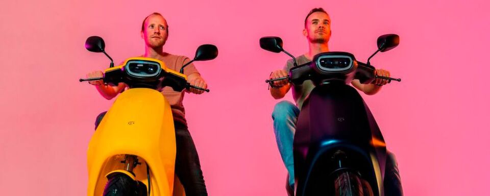 Die Gründer von Etergo (früher Bolt Mobility) Marijn Flipse (links) und Bart Jacobsz Rosier (rechts). Die Gründer von Etergo (früher Bolt Mobility) Marijn Flipse (links) und Bart Jacobsz Rosier (rechts).