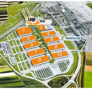 Luftbild des Stuttgarter Messegeländes. Für die Logimat wird es langsam eng am Flughafen, deshalb hofft man dort auf den Neubau der Halle 11 (voraussichtlich bis 2023). Luftbild des Stuttgarter Messegeländes. Für die Logimat wird es langsam eng am Flughafen, deshalb hofft man dort auf den Neubau der Halle 11 (voraussichtlich bis 2023).