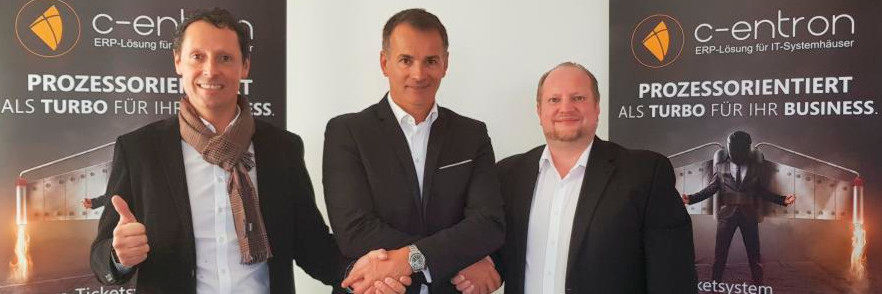 Wieder vereint: (v. l.) Geschäftsführer Thomas Hoffmann, Vertriebsdirektor Andreas Bortoli und Geschäftsführer Volker Lehnert Wieder vereint: (v. l.) Geschäftsführer Thomas Hoffmann, Vertriebsdirektor Andreas Bortoli und Geschäftsführer Volker Lehnert