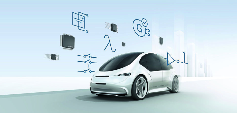 Vier neue System-ICs von Bosch mit eingebauter Intelligenz steuern wichtige Prozesse im Fahrzeug. Vier neue System-ICs von Bosch mit eingebauter Intelligenz steuern wichtige Prozesse im Fahrzeug.