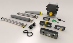 Die neue DC-Antriebsplattform von Interroll präsentiert modulare Plug-and-play-Lösungen für das Zeitalter der smarten Fördertechnik. Die neue DC-Antriebsplattform von Interroll präsentiert modulare Plug-and-play-Lösungen für das Zeitalter der smarten Fördertechnik.