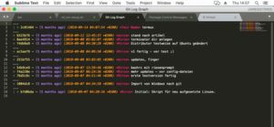 Sublime zeigt fast alles, hier ein Git-Log, in normalen Datei-Tabs – daran muss man sich möglicherweise erst gewöhnen. Sublime zeigt fast alles, hier ein Git-Log, in normalen Datei-Tabs – daran muss man sich möglicherweise erst gewöhnen.