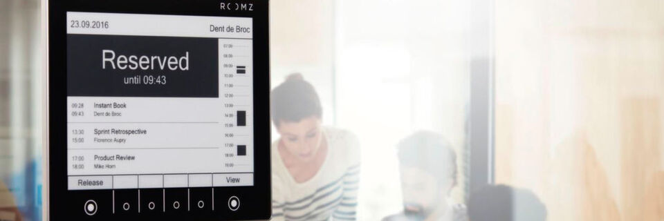 Intelligente Raumnutzung mit Roomz Displays. Intelligente Raumnutzung mit Roomz Displays.