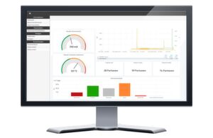 Über ein Dashboard können Maschinenzustände jederzeit und ortsunabhängig überprüft werden. Über ein Dashboard können Maschinenzustände jederzeit und ortsunabhängig überprüft werden.