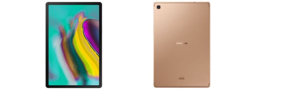 Das 10,5 Zoll große Samsung Galaxy Tab S5e ist 5,5 mm dünn und 400 g leicht. Das 10,5 Zoll große Samsung Galaxy Tab S5e ist 5,5 mm dünn und 400 g leicht.