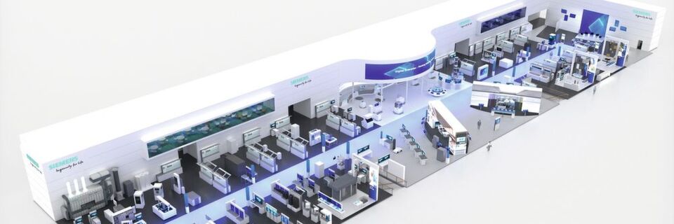 Unter dem Motto „Digital Enterprise – Thinking industry further!“ stellt Siemens intelligente Lösungen für die branchenspezifische Umsetzung von Industrie 4.0 in den Mittelpunkt seines Auftrittes auf der Hannover Messe 2019. Hierfür zeigt Siemens in Halle 9 zahlreiche Erweiterungen seines Digital-Enterprise-Angebots für die digitale Transformation der Fertigungs- und Prozessindustrie. Unter dem Motto „Digital Enterprise – Thinking industry further!“ stellt Siemens intelligente Lösungen für die branchenspezifische Umsetzung von Industrie 4.0 in den Mittelpunkt seines Auftrittes auf der Hannover Messe 2019. Hierfür zeigt Siemens in Halle 9 zahlreiche Erweiterungen seines Digital-Enterprise-Angebots für die digitale Transformation der Fertigungs- und Prozessindustrie.