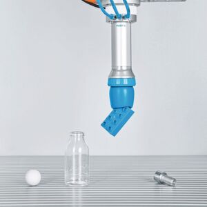 Der Adaptive Formgreifer DHEF: Wie eine Chamäleon-Zunge greift er unförmige, runde und empfindliche Objekte sicher. Der Adaptive Formgreifer DHEF: Wie eine Chamäleon-Zunge greift er unförmige, runde und empfindliche Objekte sicher.
