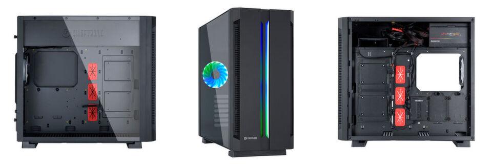 Das Tower-Gehäuse Chieftronic G1 ist das erste Produkt der neuen Premium-Marke. Es ist mit konfigurierbaren farbigen LED-Streifen und einem Seitenteil aus gehärtetem Glas ausgestattet. Das Tower-Gehäuse Chieftronic G1 ist das erste Produkt der neuen Premium-Marke. Es ist mit konfigurierbaren farbigen LED-Streifen und einem Seitenteil aus gehärtetem Glas ausgestattet.