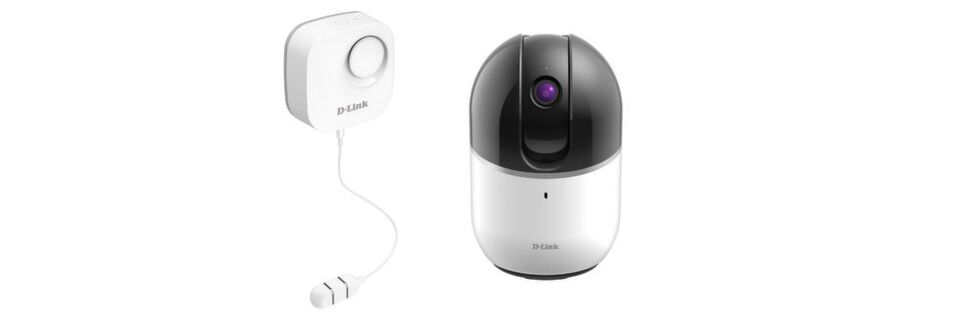Den Mydlink Wi-Fi Wassersensor DCH-S161 (links) und die Mydlink HD Pan & Tilt Wi-Fi Kamera DCS-8515LH sollen ab April erhältlich sein. Den Mydlink Wi-Fi Wassersensor DCH-S161 (links) und die Mydlink HD Pan & Tilt Wi-Fi Kamera DCS-8515LH sollen ab April erhältlich sein.
