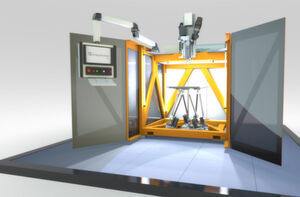 Die ultraschnelle Fertigungsgeschwindigkeit erreicht das Verfahren durch die Kombination von 3D-Druck mit dem Bewegungssystem einer Werkzeugmaschine. Die ultraschnelle Fertigungsgeschwindigkeit erreicht das Verfahren durch die Kombination von 3D-Druck mit dem Bewegungssystem einer Werkzeugmaschine.