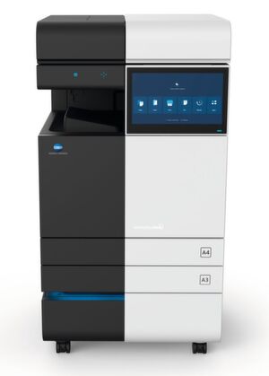 Der Workplace Hub nutzt den Platz für einen MFP im Unternehmen für weitere IT-Dienste. Der Workplace Hub nutzt den Platz für einen MFP im Unternehmen für weitere IT-Dienste.