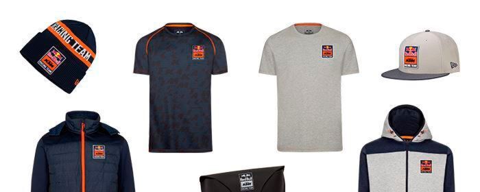 Von Kappen über Jacken und Tassen bis hin zu Sonnenbrillen: Die neue Lifestyle-Kollektion von KTM und Red Bull. Von Kappen über Jacken und Tassen bis hin zu Sonnenbrillen: Die neue Lifestyle-Kollektion von KTM und Red Bull.