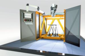 Die ultraschnelle Fertigungsgeschwindigkeit erreicht das Verfahren durch die Kombination von 3D-Druck mit dem Bewegungssystem einer Werkzeugmaschine. Die ultraschnelle Fertigungsgeschwindigkeit erreicht das Verfahren durch die Kombination von 3D-Druck mit dem Bewegungssystem einer Werkzeugmaschine.