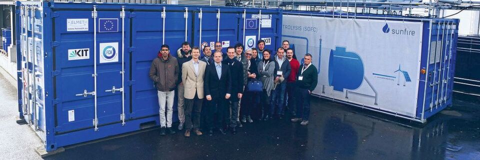 Mit einem hocheffizienter Power-to-Gas-Verfahren erreicht der Helmeth-Prototyp Wirkungsgrade von 76 %. Mit einem hocheffizienter Power-to-Gas-Verfahren erreicht der Helmeth-Prototyp Wirkungsgrade von 76 %.