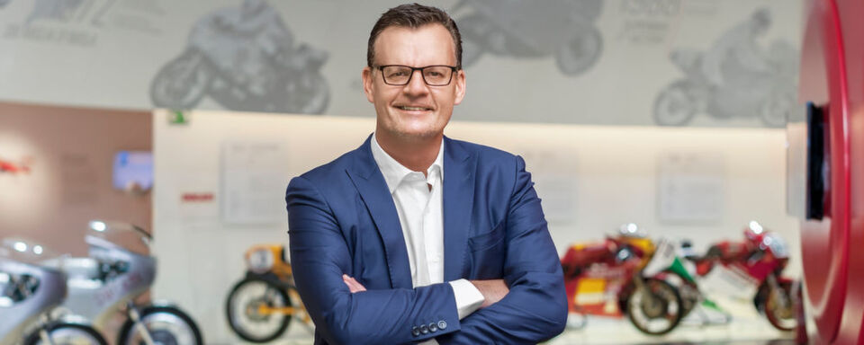 Oliver Stein, Ducati-CFO: „Der Fokus auf Motorräder mit hoher Marge hält unsere Umsatzrendite auf diesem Niveau.“ Oliver Stein, Ducati-CFO: „Der Fokus auf Motorräder mit hoher Marge hält unsere Umsatzrendite auf diesem Niveau.“