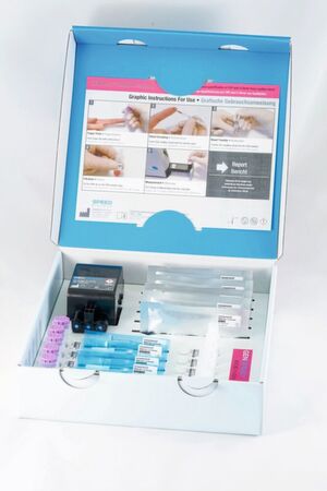 Die neue Generation der Genspeed Immuno Multiplex Testreihe erlaubt den gleichzeitigen Nachweis von bis zu acht Biomarkern direkt aus einem Tropfen Blut in wenigen Minuten. Sie ist die Basis für die Entwicklung des neuen Schnelltests mit der dänischen ViroGates A/S. Die neue Generation der Genspeed Immuno Multiplex Testreihe erlaubt den gleichzeitigen Nachweis von bis zu acht Biomarkern direkt aus einem Tropfen Blut in wenigen Minuten. Sie ist die Basis für die Entwicklung des neuen Schnelltests mit der dänischen ViroGates A/S.