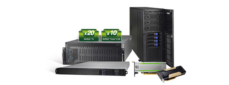 Tyan zeigt auf der GTC 2019, die noch bis zum 21. März in San José stattfindet, neue KI-, Inferenz-optimierte GPU-Plattformen mit „Nvidia T4“-Akzeleratoren. Tyan zeigt auf der GTC 2019, die noch bis zum 21. März in San José stattfindet, neue KI-, Inferenz-optimierte GPU-Plattformen mit „Nvidia T4“-Akzeleratoren.