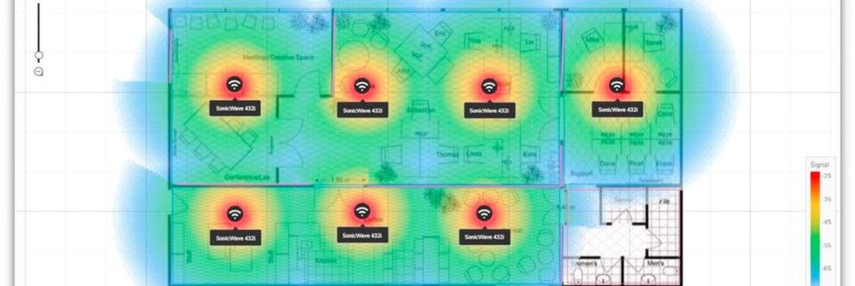 Administratoren können die benutzerfreundlichen Standortplanungsfinktionen des SonicWall WiFi Planner im Capture Security Center nutzen, um sichere drahtlose Netzwerke zu entwerfen und bereitzustellen. Administratoren können die benutzerfreundlichen Standortplanungsfinktionen des SonicWall WiFi Planner im Capture Security Center nutzen, um sichere drahtlose Netzwerke zu entwerfen und bereitzustellen.