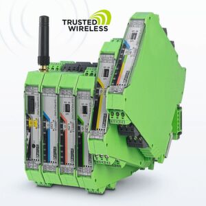 Je nach Applikationsanforderung lässt sich das Funkmodul einfach um entsprechende I/O-Komponenten ergänzen. Je nach Applikationsanforderung lässt sich das Funkmodul einfach um entsprechende I/O-Komponenten ergänzen.