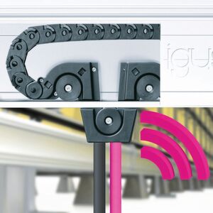 Um nicht nur Energie, sondern auch Daten, Flüssigkeiten und Luft gleichzeitig führen zu können, hat Igus das Energieführungssystem Micro Flizz entwickelt. Um nicht nur Energie, sondern auch Daten, Flüssigkeiten und Luft gleichzeitig führen zu können, hat Igus das Energieführungssystem Micro Flizz entwickelt.