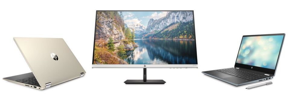 Die beiden neuen Pavilion-x360-Convertibles warten mit einem 14- und einem 15,6-Zoll-Display auf. Im August kommt noch ein 27-Zoll-4K-Monitor. Die beiden neuen Pavilion-x360-Convertibles warten mit einem 14- und einem 15,6-Zoll-Display auf. Im August kommt noch ein 27-Zoll-4K-Monitor.