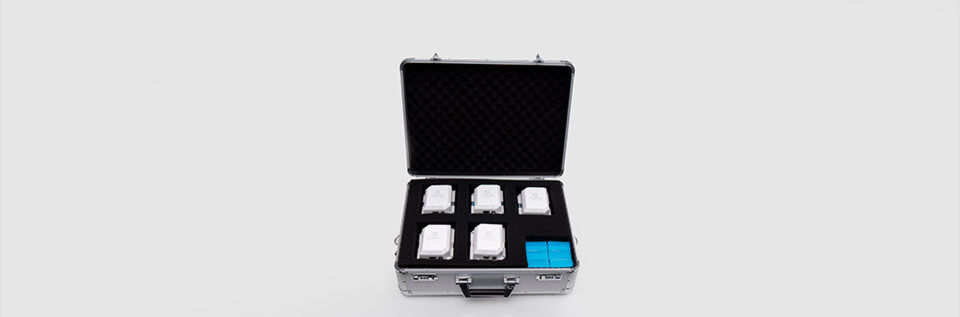 EchoRing Evaluation Kit kommt im praktischen Koffer. EchoRing Evaluation Kit kommt im praktischen Koffer.
